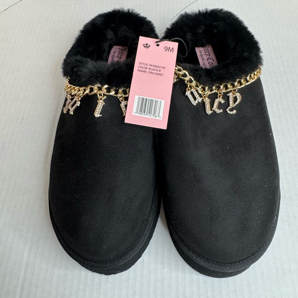 JUICY COUTURE SLIPPERS Sz 9 NWT
